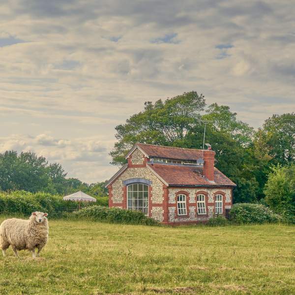 The Pump House, a flint self catering cottage set in the rolling countryside of theWiston Estate, Sussex