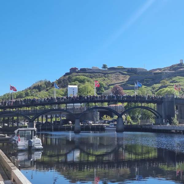 Tista elven og Fredriksten festning i bakgrunnen