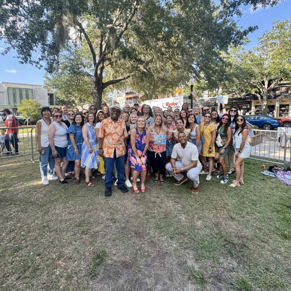 Hosts of NBC's Today Show and Visit Orlando team members in Winter Park as part of Today's hour-long segment about things to do in Orlando beyond the theme parks.