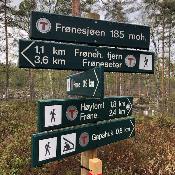 Ett stikryss med flere DNT skilt