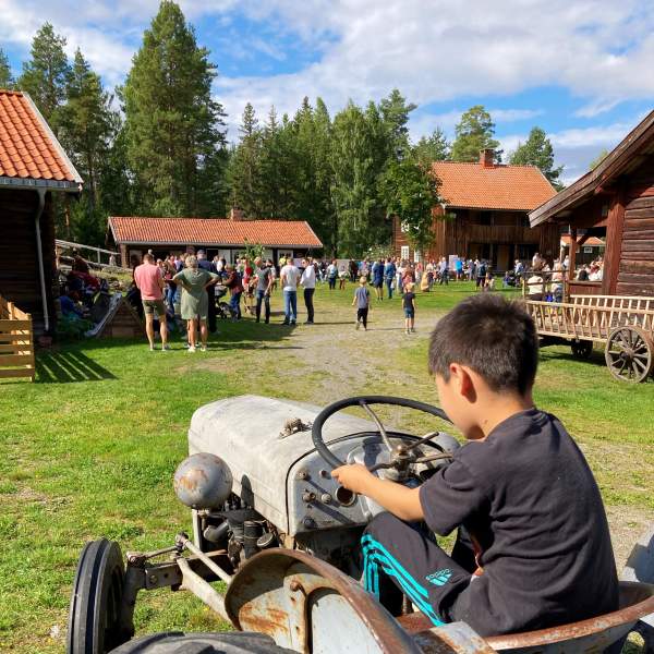 Boy on tractor - Children's day at Odalstunet