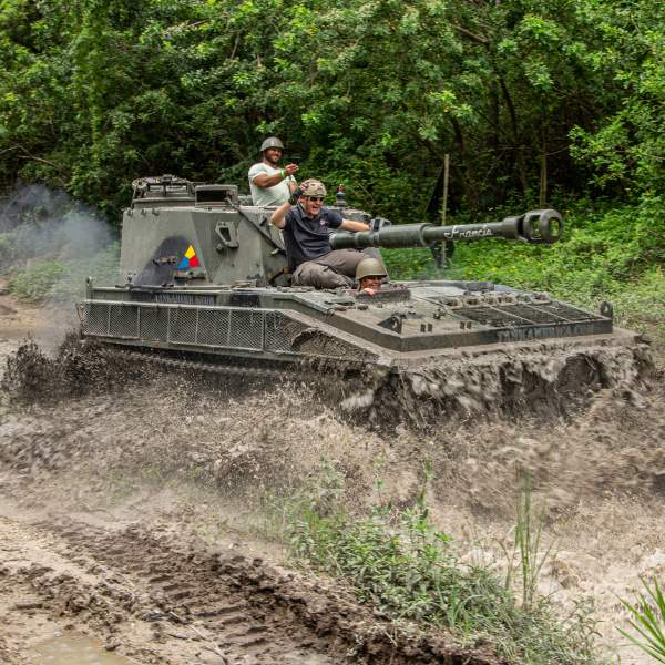 Tank America driving