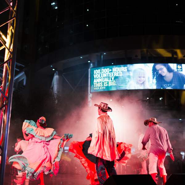 Latin cultural performers dance at IMMERSE event in downtown Orlando., Creative City Project
