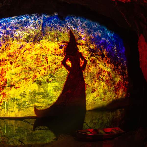 Projection at Wookey Hole Caves - Credit Ambitious
