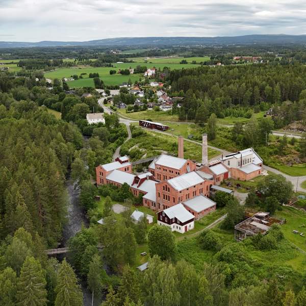 Anno Klevfos Industrimuseum - Dronebilde sommer