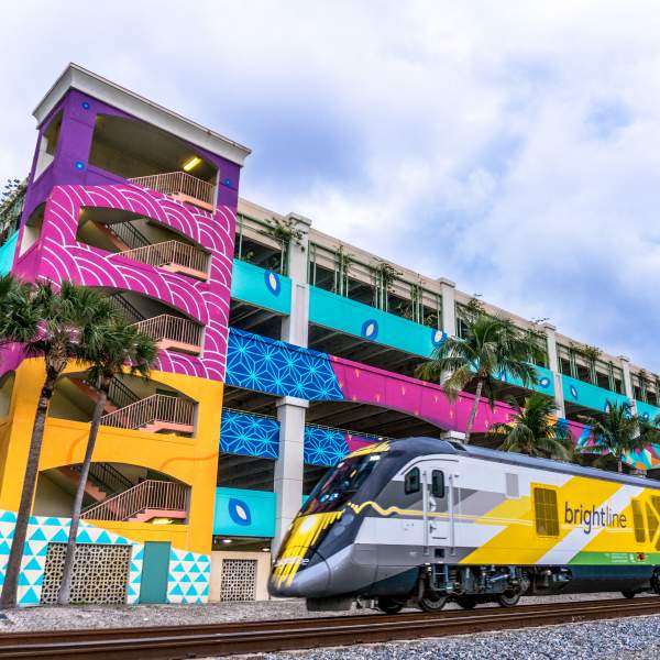 Brightline train exterior