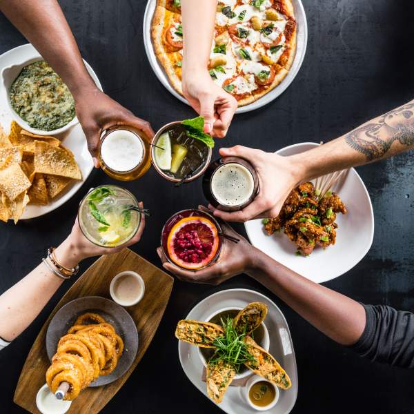 Yard House happy hour drinks and appetizers