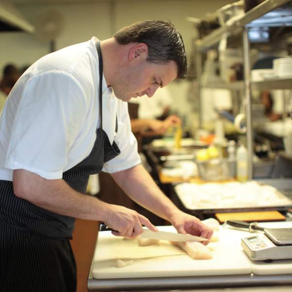 Chef James Petrakis of The Ravenous Pig restaurant