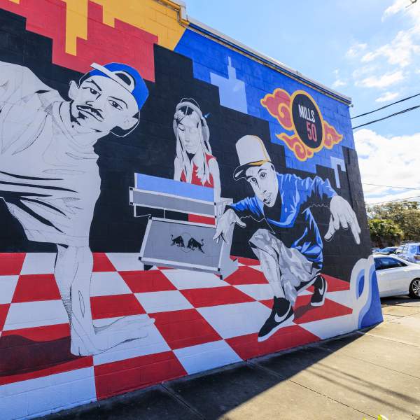Photo of public art in Mills 50