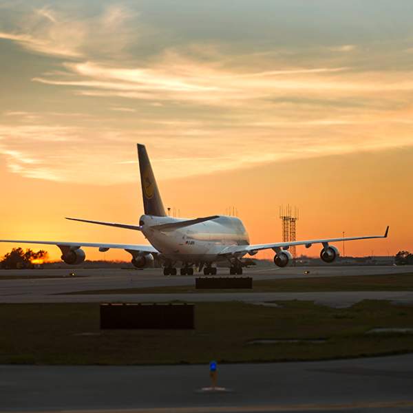 Orlando International Airport airplane on the ground