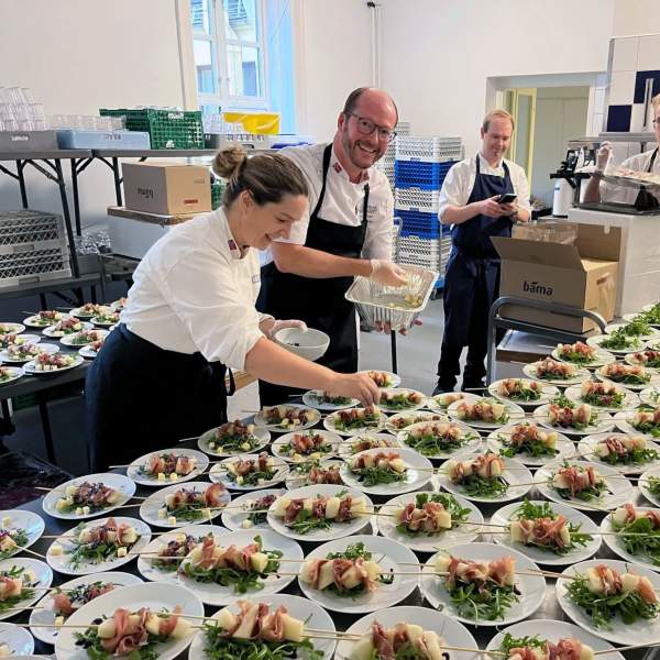 Behind the scenes - Lunsj being prepared at Forstmann