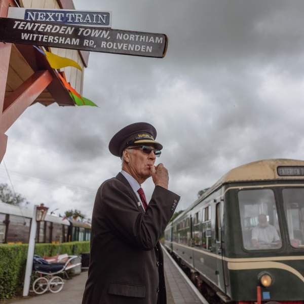 Kent & East Sussex Railway on a rainy day