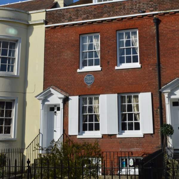 Photograph showing the front of the Charles Dickens Birthplace Museum