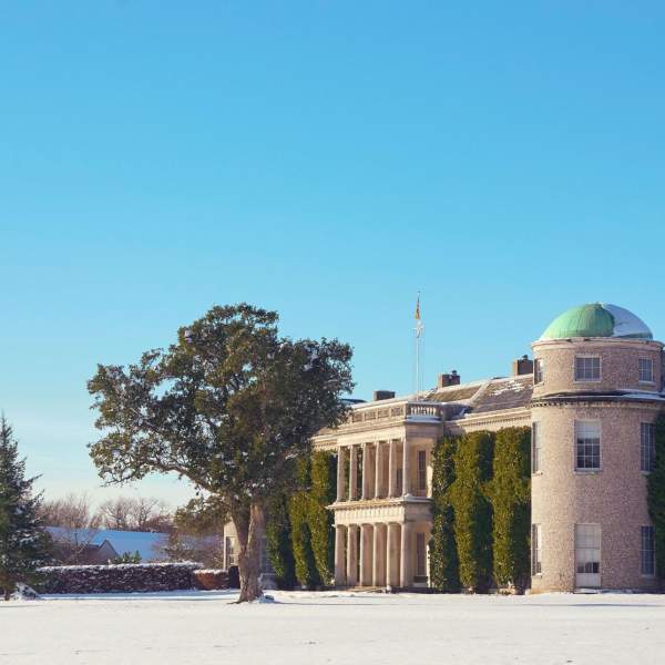 Goodwood House in the snow