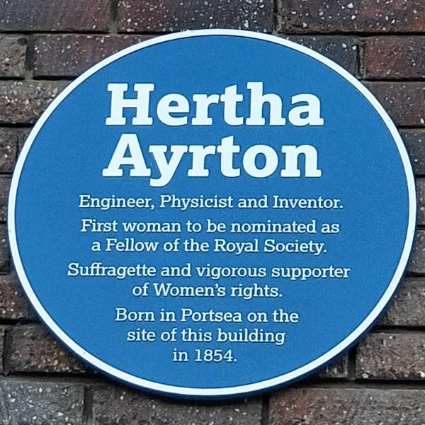A blue plaque for Hertha Ayrton