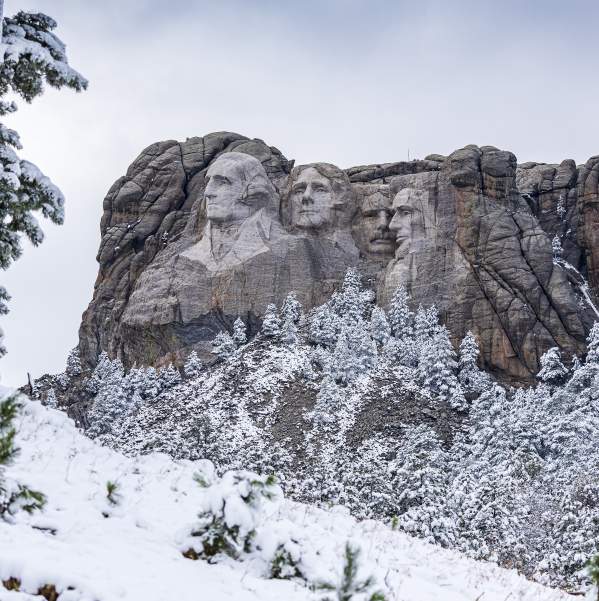 Mount Rushmore Snow
