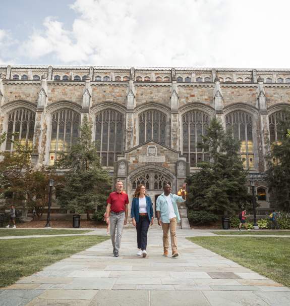 Group of adults in U-M Law Quad