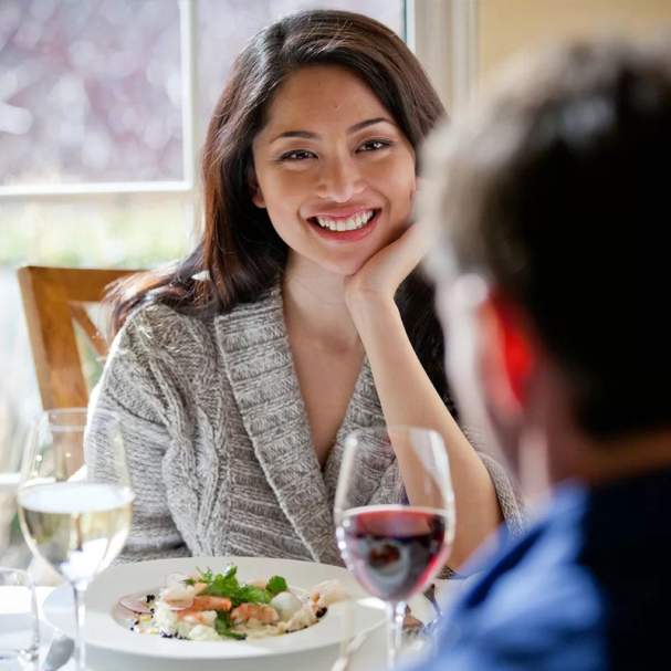 Couple Dinner Restaurant Wine