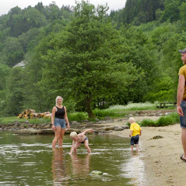 Badestrand i Kvinesdal sentrum
