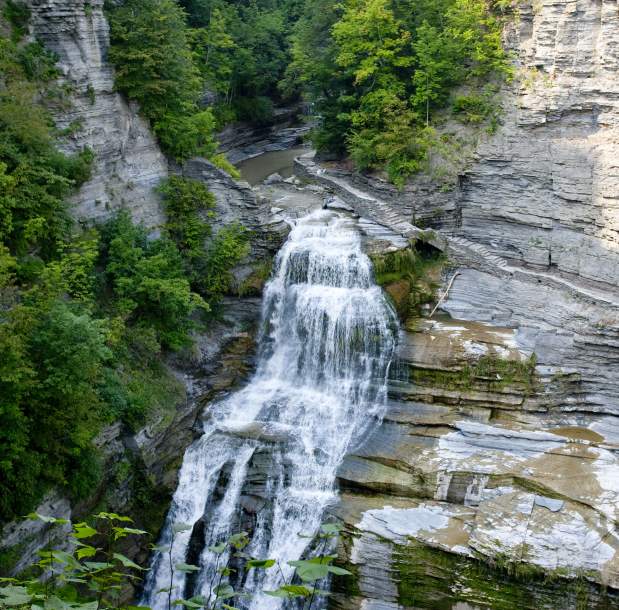 Lucifer Falls at Robert Treman State Park summer