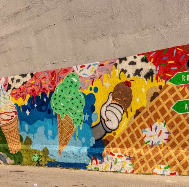 Rosie's Ice Cream mural Jay Stooks