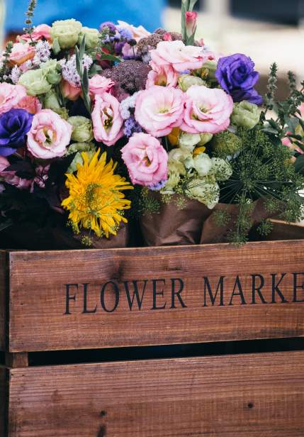 fresh flowers at Downtown Market