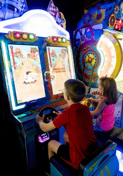 kids in arcade at The City Forum