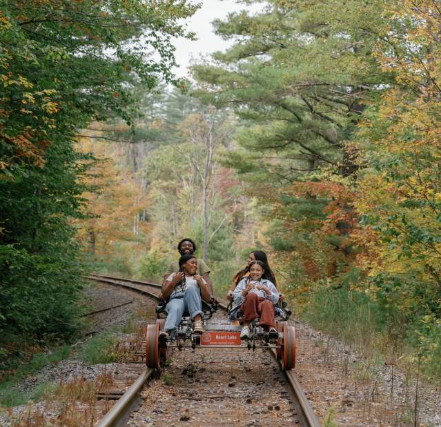 Family Railbiking in North Creek
