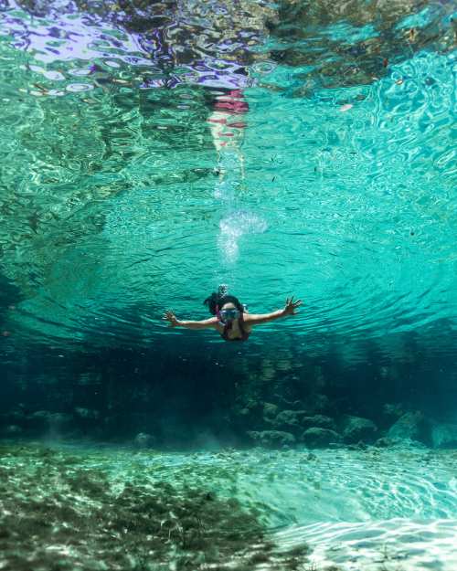 woman snorkeling