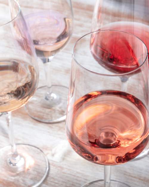 Glasses of Rosé wine