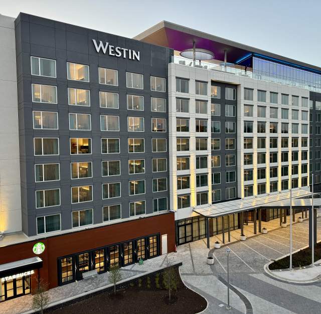 Exterior of Westin Hotel building