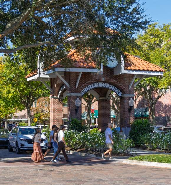 Clock Tower in Downtown Winter Garden