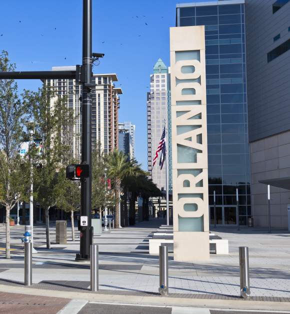 Orlando sign in downtown Orlando