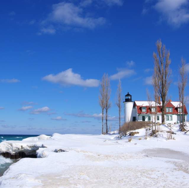 Point Betsie in Winter