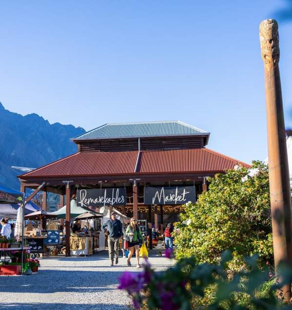 Shot of the Remarkables Market with a mix of quirky stalls in view