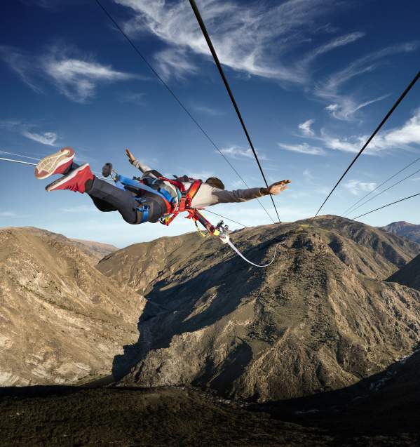 Man Jumping with Nevis Catapult