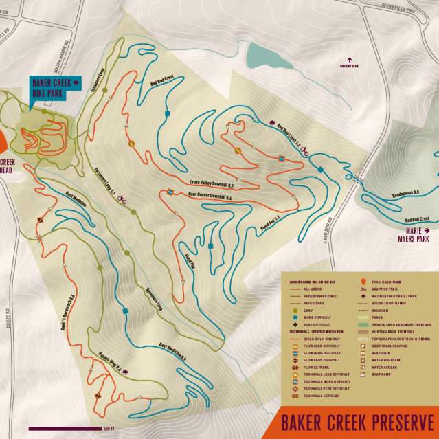 Baker Creek Preserve Map