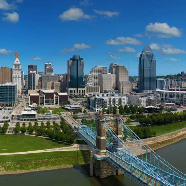 Cincinnati Riverfront and Skyline