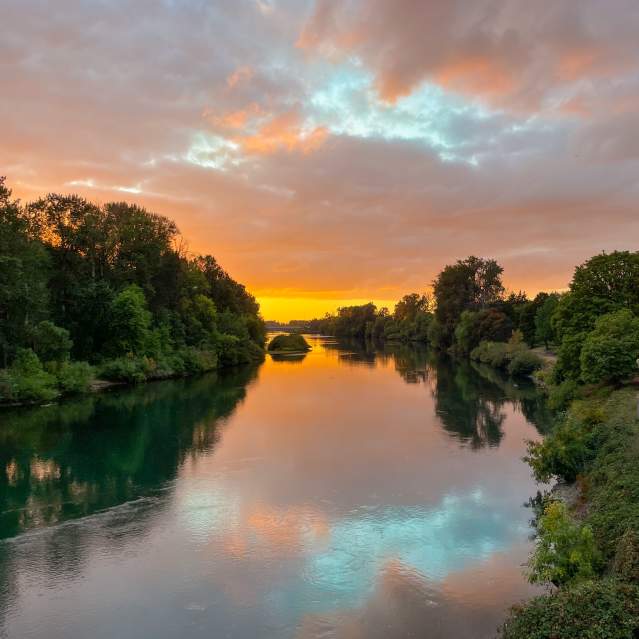 Sunset over Willamette River - Ruth Bascom Bike Path