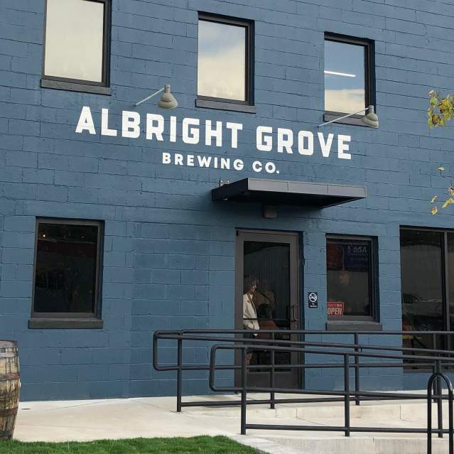 Entrance to Albright Grove Brewing Company