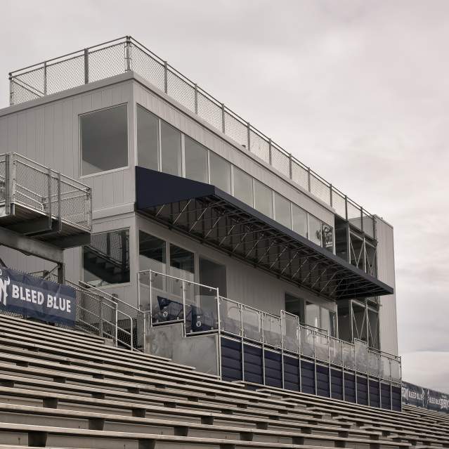 A press box from Southern Bleacher Co. at Howard University