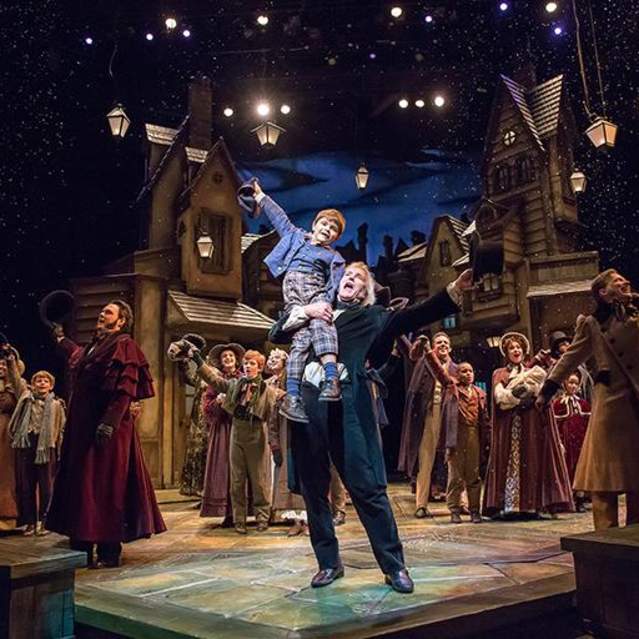 The cast of A Christmas Carol, 2016, Playhouse in the Park (photo: Mikki Schaffner)