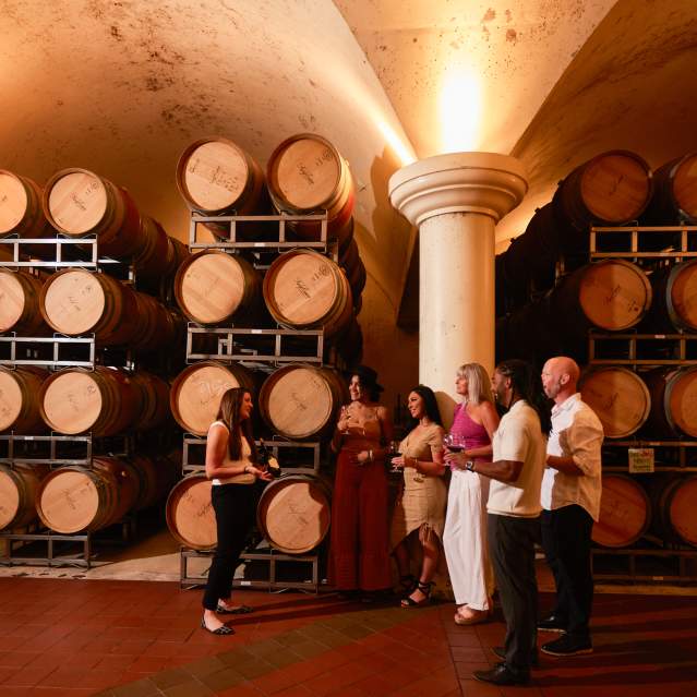 Barrel Room Tour at King Estate