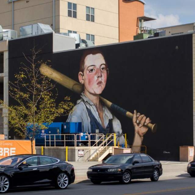 The Cobbler's Apprentice Plays Ball mural (photo: Ronald M. Salerno)