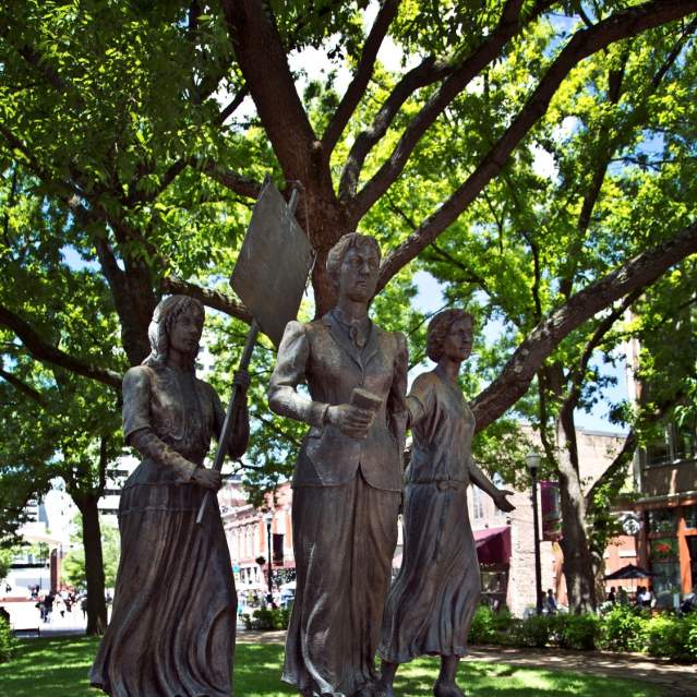 Statue of Lizzie Crozier, Anne Dallas, and Elizabeth Avery of the Tennessee Woman Suffrage Memorial