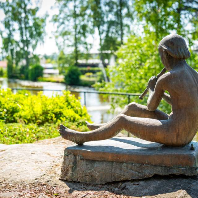 Skulptur i Folkeparken i Askim