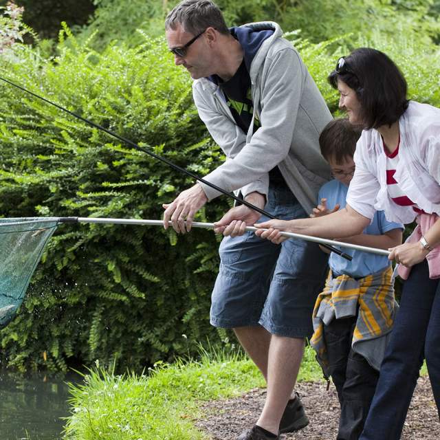 Fishing at Bibury Trout Farm
