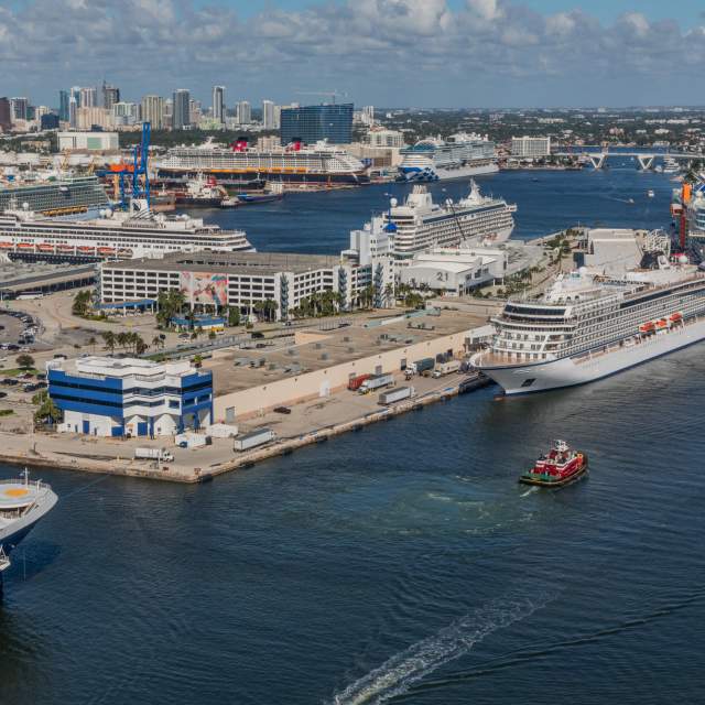 Cruise ships at Port Everglades