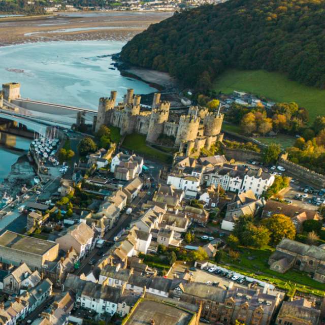 Conwy Castle View from the Sky