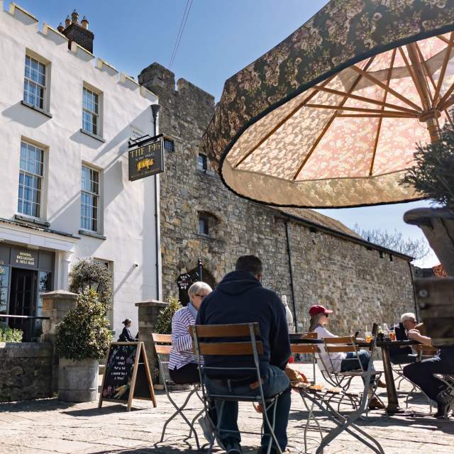 The Pig in the Wall outdoor seating area